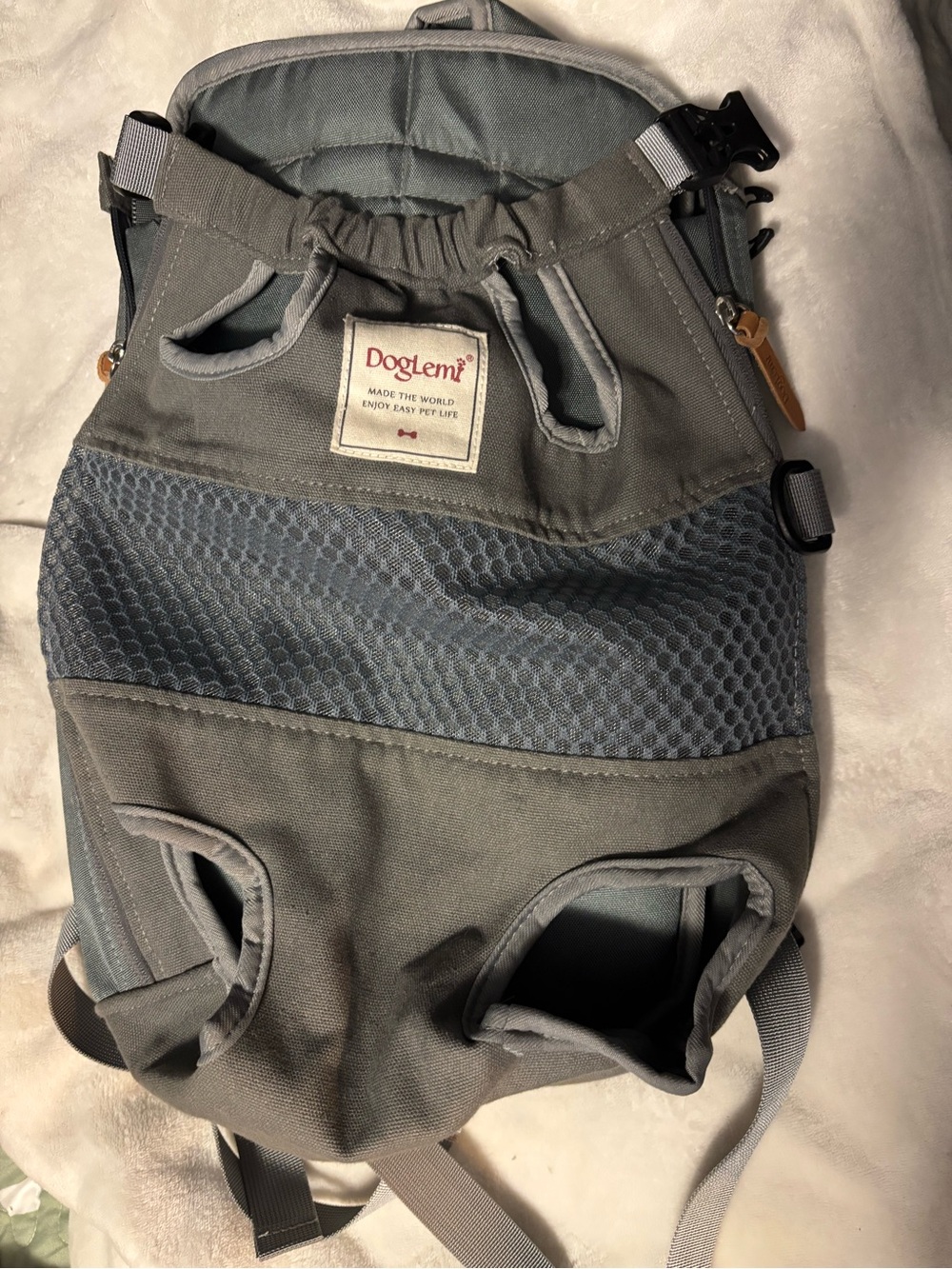 DogLemi Gray Pet Carrier Backpack